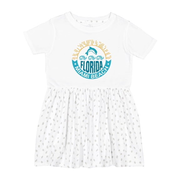 Inktastic Miami Beach Florida Travel Trip Girls Toddler Dress