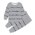 thumbnail image 1 of Gubotare Pyjamas Filles Filles Pyjamas Doux à Manches Longues Ensemble de Nuit Mignon Confortable Pyjamas pour Enfants (Gris, 5-6 Ans), 1 of 5