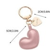 thumbnail image 3 of LACKUST Leather Heart Alloy Keychain,Clearance Keychains Rings for Keys for Men Women for Car,Cute Color, Small Fresh Bag Pendant,Pink, 3 of 3