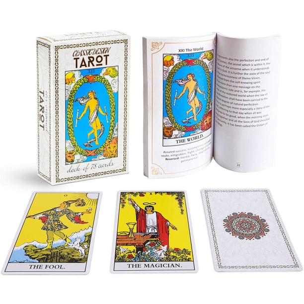 Baraja de cartas de tarot Dionysus Classic Design con guía