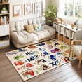 thumbnail image 6 of Janvonne Ocean Animal Alphabet Kids Area Rug - Soft ABC Learning Carpet,Non-Slip Washable Play Mat for Nursery Playroom Bedroom,5x7ft,Beige, 6 of 9