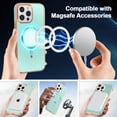 thumbnail image 5 of ELEHOLD Case for iPhone 16 Pro Max, Glossy Magnetic Phone Case, Shockproof Slim Cover,Green, 5 of 7