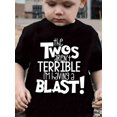 thumbnail image 1 of Camiseta de algodón para niño; ¡LOS DOS NO SON TERRIBLES, YO LO PASO BIEN!; Estampado - Top informal de verano de manga corta y cuello redondo cómodo para jóvenes, 1 of 6