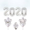 thumbnail image 1 of SHOWERORO 27Pack Number Balloons for Friends Photo Background Star Shape Silver 18Inches, 1 of 8
