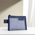thumbnail image 4 of Bolsa de almacenamiento pequeña de malla transparente con múltiples compartimentos para cosméticos, joyería, papelería y artículos de viaje, ligera y portátil., 4 of 6