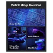 UV Blacklight Flashlight 2 Pack - 12 LED 395nm Ultraviolet UV Lights for Pet Urine, Bed Bugs, Resin, Scorpions, Fluid Leaks, Counterfeit Detection & More