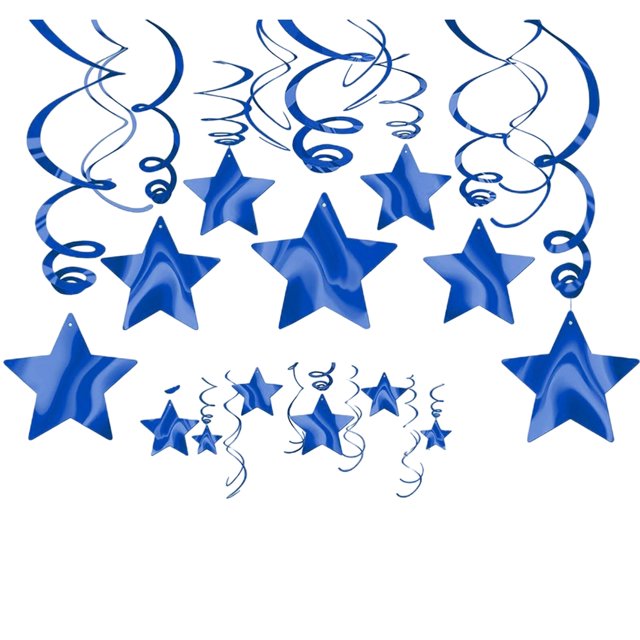 Amscan - Decoración Colgante Diseño Estrella - Pack de 30 (Azul Real)