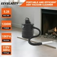 thumbnail image 3 of Ash Vacuum for Pellet Stoves & Fireplaces - 1200W Powerful Ash Vacuum Cleaner with Washable Filter, 18KPa Suction for Wood Stove, BBQ & Cold Ashes, 3 of 7