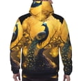 thumbnail image 7 of Daiia Elegant Gold Leaf Peacock for Men's Fashion Hoodies & Sweatshirts with Kangaroo Pocket Hooded Sweatshirt Breathable & Moisture Wicking-XX-Large, 7 of 7