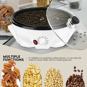 TOPCHANCES 110V Coffee Roaster Machine 800g Capacity Non-stick Electric Coffee Beans Roasting Baker 800W