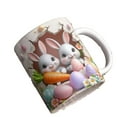 thumbnail image 2 of Kokovifyves 350ml Easter Bunny Ceramic Coffee Mug Tea Cup Valentine's Day, 2 of 2