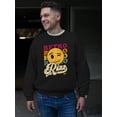 thumbnail image 2 of Retro Rizz - Vintage Winking Emoji Graphic Men's Sweatshirt, 2 of 4