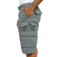 thumbnail image 5 of G-Style USA Men's Relaxed Fit Belted Cargo Shorts - Solid Light Gray - 32, 5 of 6