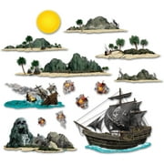 Pirate Ship & Island Props Party Accessory (1 count) (14/Pkg)