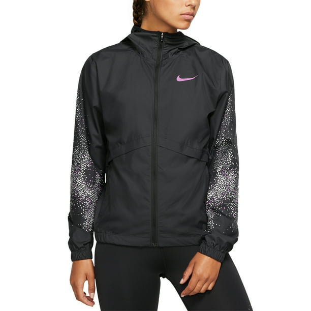 Nike Womens Essential Water-Repellent Hooded Running Color Light Grey - Walmart.com