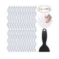 thumbnail image 1 of Juego de pegatinas antideslizantes para baño con forma de onda de 25 uds., 13mm x 180mm PEVA color: forma transparente: corrugado TUNC Sencillez, 1 of 4