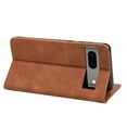 thumbnail image 4 of Feishell for Google Pixel 7 6.3 inch Wallet Case,Shockproof Ultra Thin Premium PU Leather Magnetic Closure Card Slots Cash Pocket TPU Bumper Shock Absorbing Flip Kickstand Phone Cover,Brown, 4 of 9