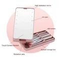 thumbnail image 4 of Miroir de Maquillage Rotatif à LED de Voyage 5 Pcs Brosse de Maquillage USB Rechargeable avec Étui Miroir LED Organisateur de Brosse de Maquillage Réglable, 4 of 6