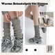 thumbnail image 1 of Sonducket Calentadores de piernas tejidos a la moda, se mantienen cálidos y elegantes durante todo el invierno, calcetines largos de ganchillo Medias Gris, 1 of 6