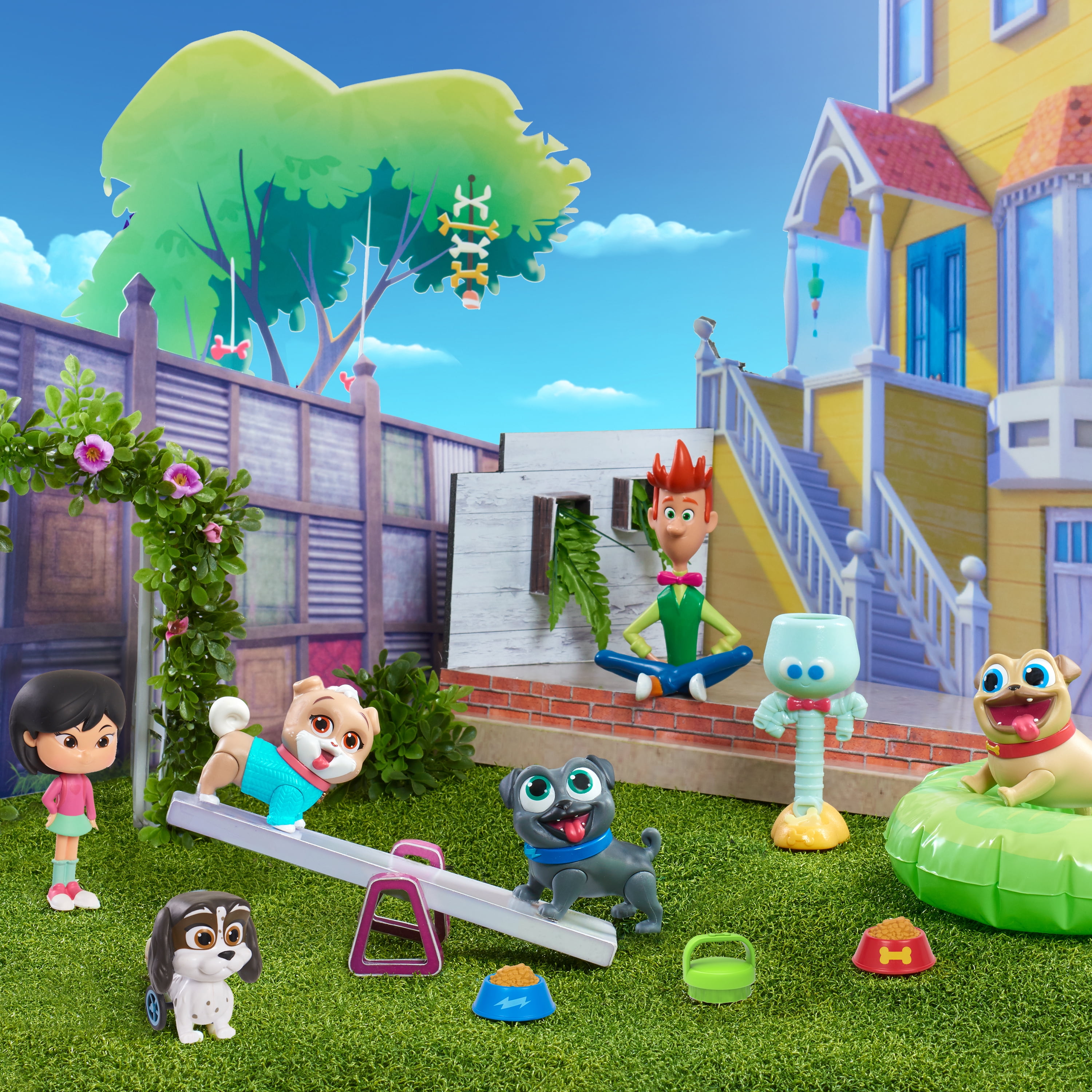 puppy dog pals doghouse playset walmart
