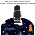 thumbnail image 4 of Square 2Pack PU Leather Halloween Ghost Cruise Luggage Tag with Privacy Cover and Name ID Tag for Travel Handbags Backpacks Luggage Tags, 4 of 6