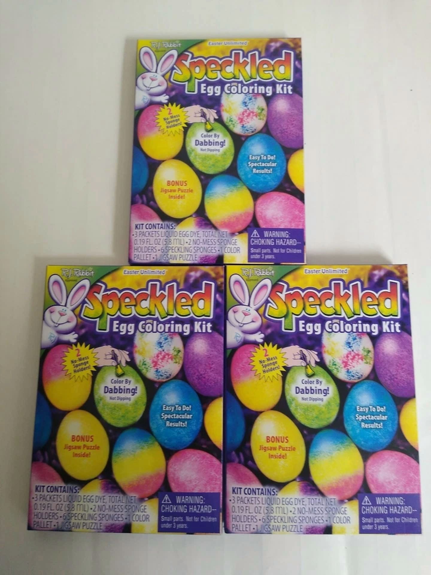 Lot Of 3 Speckled Egg Coloring Decorating Kit Easter Unlimited