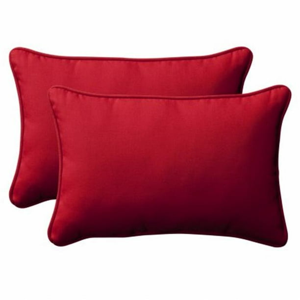 Inc. Pompeii Red Oversized Rectangle Throw Pillow (Set of 2) Walmart