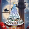 thumbnail image 4 of Escultura de árbol de Navidad giratoria, adornos de tren, pegatinas para ventanas, decoración navideña, adornos para colgar muñecas, A, 4 of 5