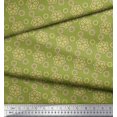 thumbnail image 3 of Soimoi Green Poly Georgette Fabric Artistic Floral Print Sewing Fabric Yard 42 Inch Wide, 3 of 5