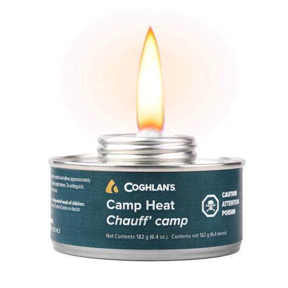 Combustible en boîte portable au diglycol d'éthylène Coghlan's Camp Heat pour camping et cuisson d'urgence