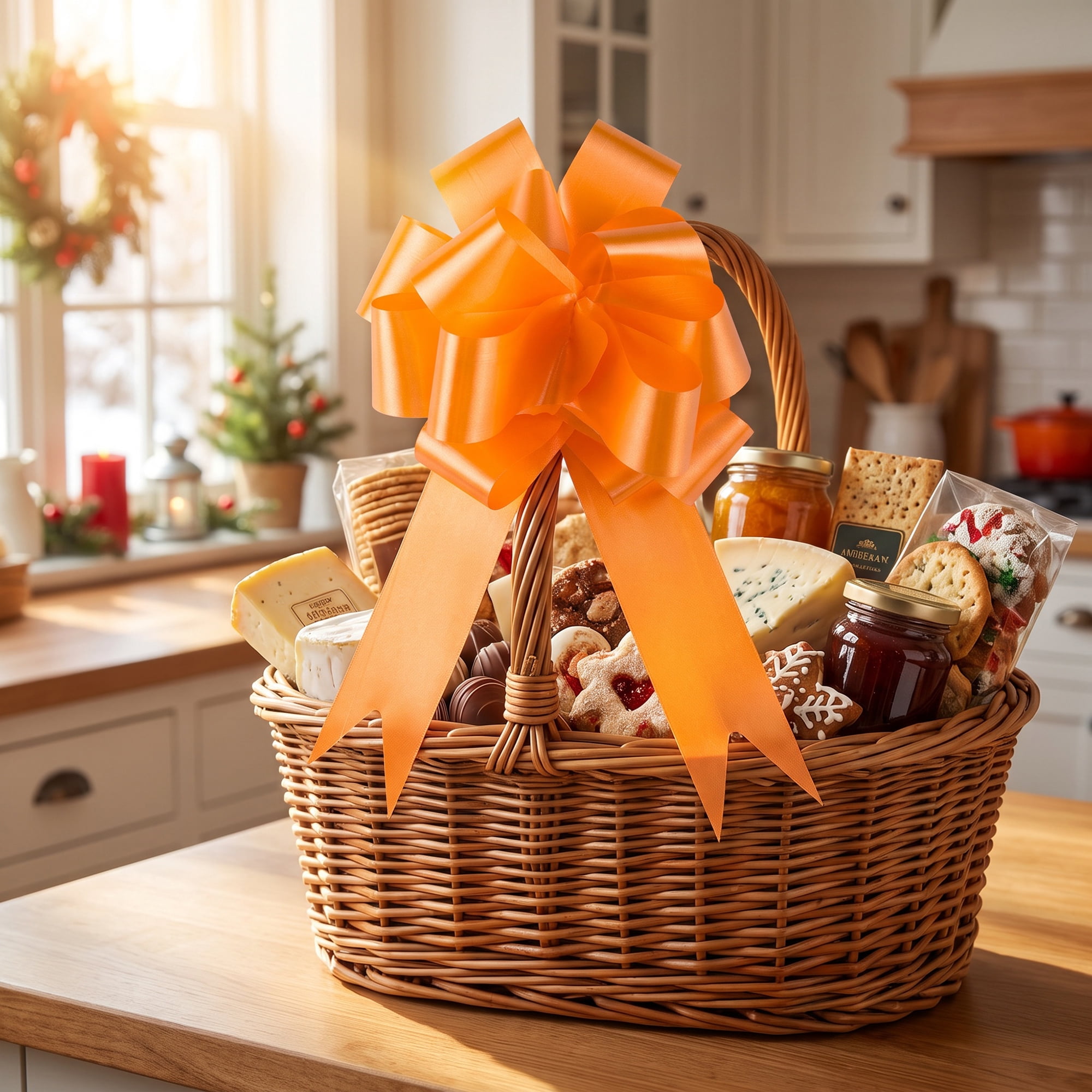 Unique Bargains Crush-Resistant Metallic Bows for Gift Wrapping and Decoration Orange