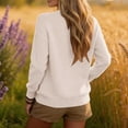 thumbnail image 6 of Horkkom Sweaters for Women V Neck Pullover Sweaters Casual Loose Solid Color Trendy Fall Sweaters L, Gifts for Women, 6 of 7