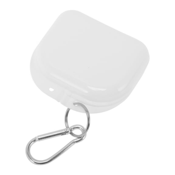 Unique Bargains 1 Pc Braces Box with Buckle Compact Braces Storage Box White