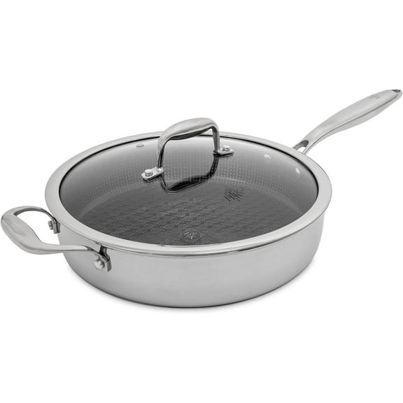 Hell's Kitchen Ceramic Hybrid 4 Qt Saute Pan with Lid
