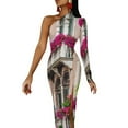 thumbnail image 3 of Venice Italy Half Dleeve Split Dress Party dresses women"s dresses luxury, 3 of 6