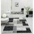 thumbnail image 7 of L'Baiet Verena Geometric Area Rug Black Grey 8' x 10' Large Area Rugs Carpet for Living Room, Bedroom, Dining Table, Office, Hallway, Foyer | Neutral Colorful Modern Abstract Home Decor, 7 of 7