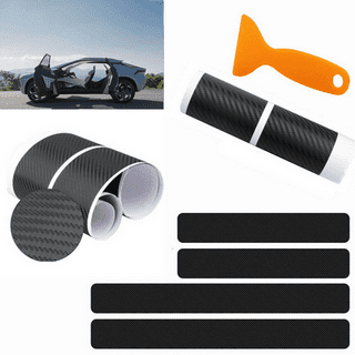 4Pcs Car Door Sill Protector Reflective 4D Z71 Carbon Fiber Leather Sticker  Door Entry Guard Stickers Scuff Plate Stickers for Colorado