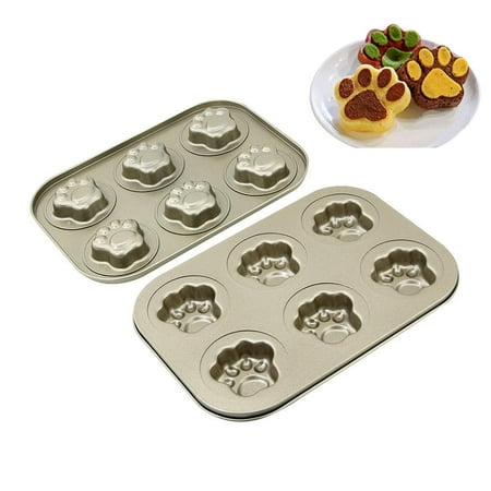 

Six-Grid Hollow Cat Claws Shape Baking Pan DIY Tool Carbon Steel Nonstick Cake Baking Mold Donuts Shape Kitchen Supplies Baking Tray