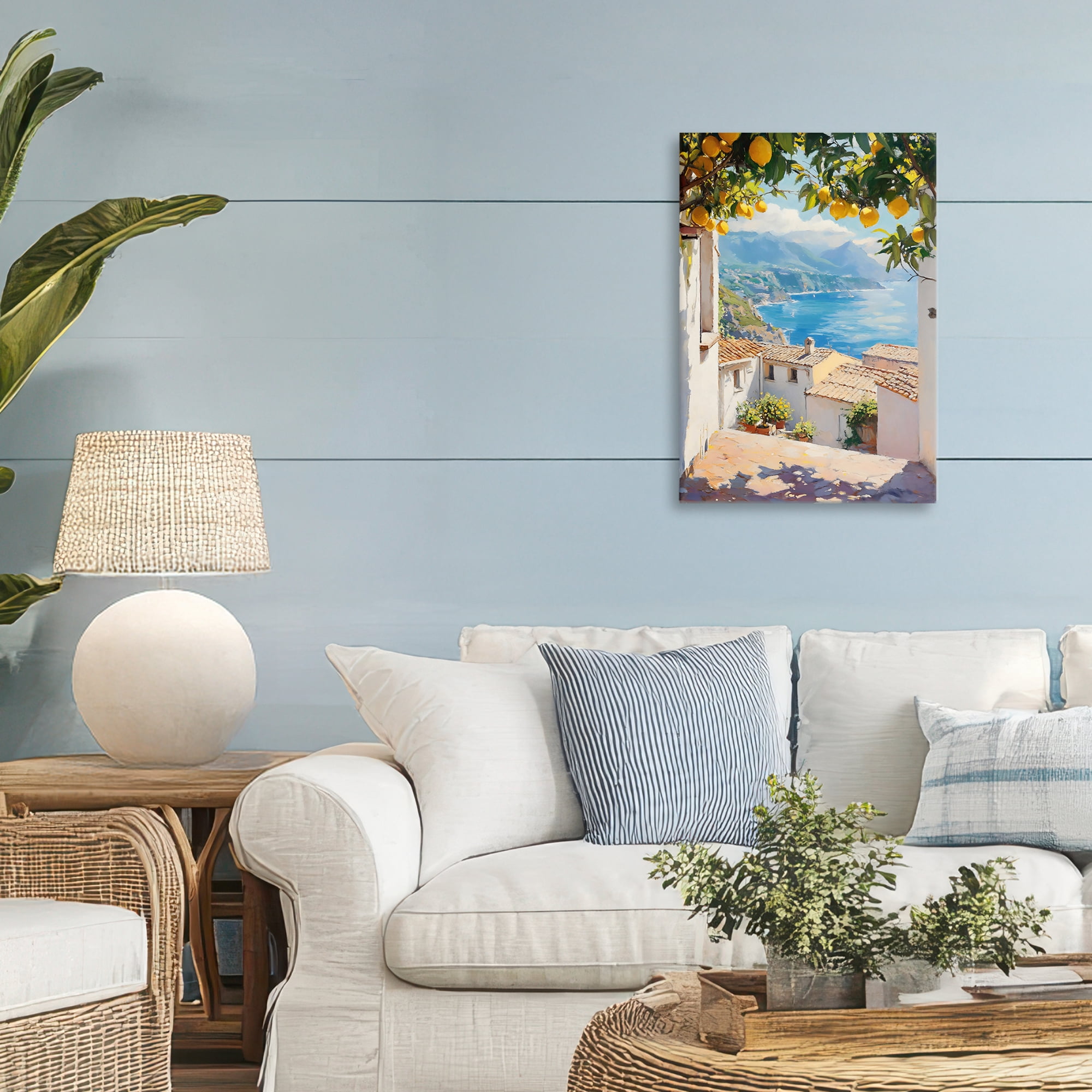 Stupell Industries Amalfi Coast Lemon Overhang Canvas Wall Art, design by LSR Design Studio