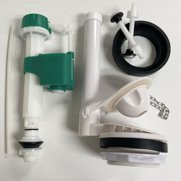 Glacier Bay Flush Valve & Fill Valve Toilet Repair Kit for 3.1 inch, Two Piece Toilets. Includes Overflow Extension Tube