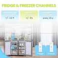 thumbnail image 2 of HODIK Refrigerator Thermometer with Alarm Fridge Freezer Thermometer, Wireless Digital Thermometer Indoor Outdoor Temperature Gauge, with 3 Adjustable Backlight for Kitchen Home Restaurant, 2 of 6