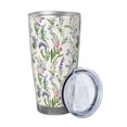 thumbnail image 2 of Lsque Wisteria Flower Pattern 20oz Car Cup with Lid and Straw, Insulated Coffee Cup with Straw Topper, Spill Proof Travel Coffee Mug, Stainless Steel Tumble-Without Straw, 2 of 8