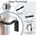 thumbnail image 4 of Blackout Curtain rod for  28 to 48, Wrap Around Curtain Rods for ,  Room, Adjustable from 30 to 57 , Matte Black, 4 of 6