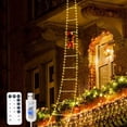 thumbnail image 3 of Warm White Christmas Ladder Lights - Santa Climbing Ladder with Lights, Waterproof Christmas Yard Decorations Outdoor, Christmas Wall Decor & Christmas Window Lights for Large Christmas Trees, 3 of 5