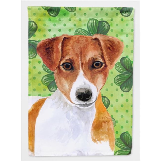 Jack Russell Terrier Saint Patricks Flag Canvas - House Size