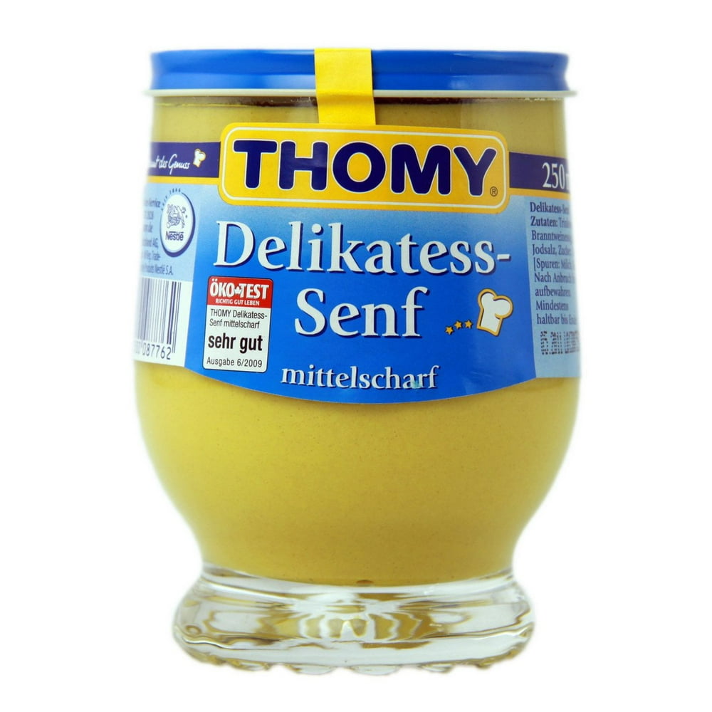 Thomy DelikatessSenf, Mild Mustard, 250ml glass