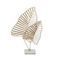 thumbnail image 6 of DecMode Iron Glam Gold Metallic Fern Leaf Table Top Décor 11"W x 17"H, 6 of 9