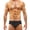 Black, variant on Men's Soft Gradient Swim Trunks Bodybuild Beach Shorts Elastic Underpant Black XXL