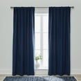thumbnail image 3 of (2 pack) Better Homes & Gardens Dutch Velvet Solid 100% Blackout Single Curtain Panel, Navy, 52" W x 84" L, 3 of 7