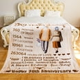 thumbnail image 2 of 30 Years 30th Anniversary Throw Blanket Gifts, Gift for 30th Wedding Anniversary Valentine Gifts for Her Him Wife Husband Mom Dad Grandma Grandpa, 2 of 5